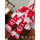 Twin Bears Take A Bite Of Cake White&Red JSK and Salopette(2nd Pre-Order/Full Payment Without Shipping)